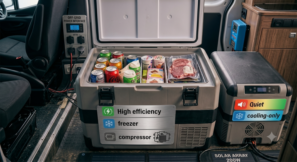 Ladă Frigorifică cu Compresor vs Termoelectrică: Consum și Cum O Alimentezi Off-Grid