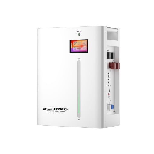 Baterie/Acumulator rezidențial LiFePO4 51.2V/100 Ah – Model BASEN GREEN BR-WM-LV 5.12 KWh
