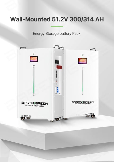 Baterie/Acumulator rezidențial LiFePO4 51.2V/314 Ah – Model BASEN GREEN BR-OW-LV 16 KWh