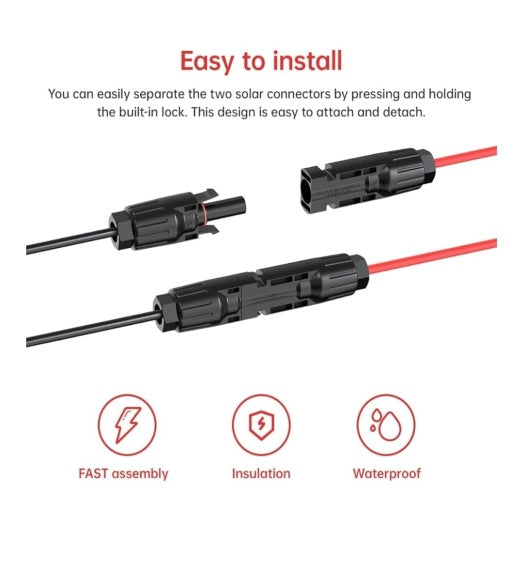 Cablu extensie 3 metri, conectori MC4 la mufa XT60