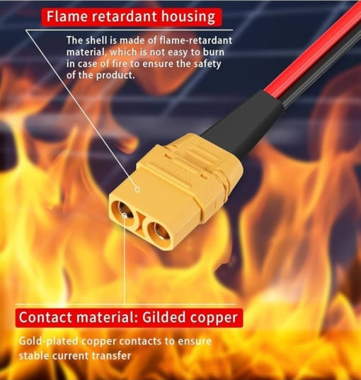 Cablu extensie 3 metri, conectori MC4 la mufa XT60