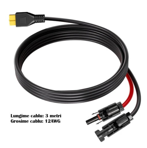 Cablu extensie 3 metri, conectori MC4 la mufa XT90