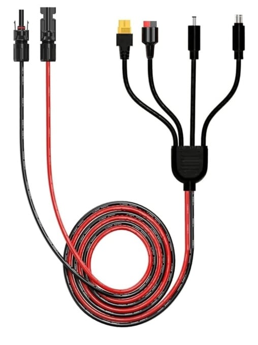 Cablu extensie 3 metri, conectori MC4 la mufe multiple 4 în 1