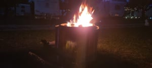 Vatră de foc din inox 304 cu capac, husă de transport – Ø50 cm