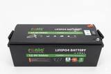 Fii Rulotist LiFePO4 12.8V 560Ah battery with Bluetooth and auto-heating features, shown in the product image.