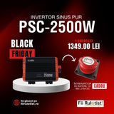 INVERTOR SINUS PUR KSC-2500W + CADOU Intrerupator DC baterii, 12-48V, 275A DC