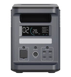 Portable 2000W LiFePO4 battery station ABOK Ark2000, 1536Wh capacity, compact design with digital display.