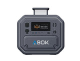 Portable 2500W LiFePO4 power station ABOK ARK2500 with display and multiple outlets for outdoor or emergency use