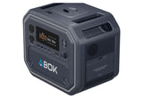 Portable 2500W LiFePO4 power station ABOK ARK2500 with 2160Wh capacity, compact design, and multiple charging ports.