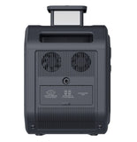Portable 2500W LiFePO4 current station model ABOK ARK2500 with display and multiple output ports, compact and rugged design