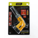Arzator gaz Flamex P-227 pentru butelie spray gaz, cu sistem Anti-flare, aprindere piezo