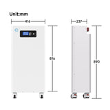 Residential LiFePO4 battery by Fii Rulotist, 51.2V 300Ah model KH-51300INV, 15.36 KWh energy storage system