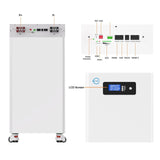 Residential LiFePO4 battery by Fii Rulotist, 51.2V/300Ah model KH-51300INV, showing the large battery unit and terminals.