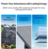 Panou solar portabil ABOK CFR400, 400W, Pliabil in 4 bucati, IP68