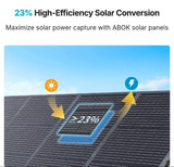 Panou solar portabil ABOK CFR400, 400W, Pliabil in 4 bucati, IP68