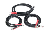 Set of 2 Fii Rulotist battery connection cables, 35mm², 100cm with copper clamps 35/6 and 35/8 mm, for automotive use.
