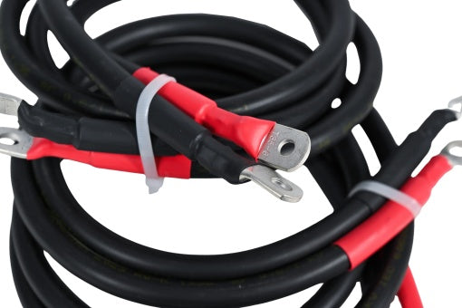 Set 2 Cabluri Conectare Acumulatori – 35mm², 100cm lungime, cu Papuci Cupru de 35/8 mm